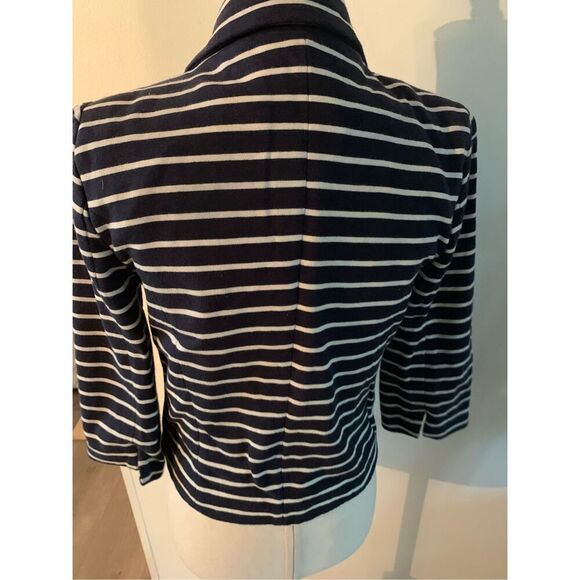 Express striped blazer hundred percent cotton size small 7/8 sleeves - Picture 2 of 5